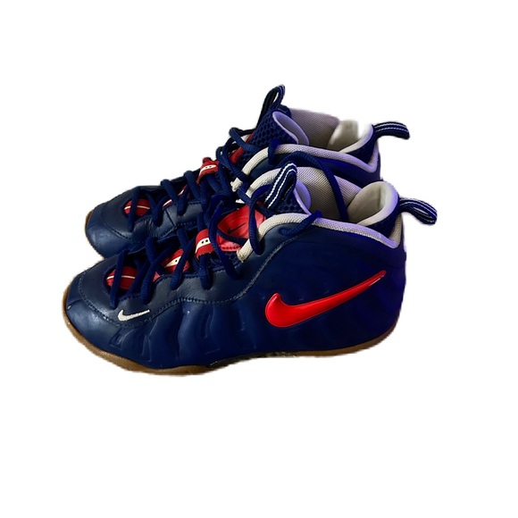 2020 Nike Little Posite One Pros “USA” Boys Size 3Y Navy and White Sneakers - Picture 2 of 14